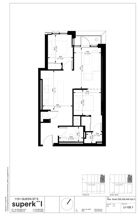 Floor plan for 2 beds, 1.5 baths, 762 sqft